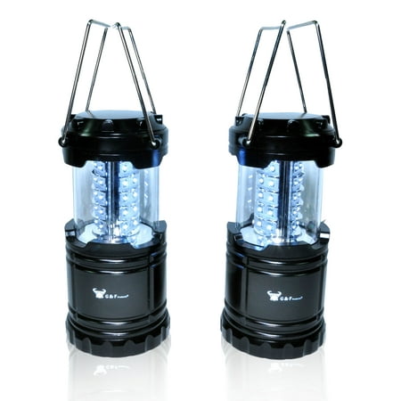 2 Pack of Water Resistant Portable Ultra Bright LED Lantern Flashlight for Hiking, Camping, Blackouts, (Best Gas Camping Lantern)