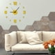thumbnail image 1 of Kit de pegatinas para reloj de pared grande | Espejo acrílico de 40 cm y esfera de metal | Decoración abstracta para salón, oficina y tienda | Incluye manecillas y mecanismo de cuarzo, 1 of 4