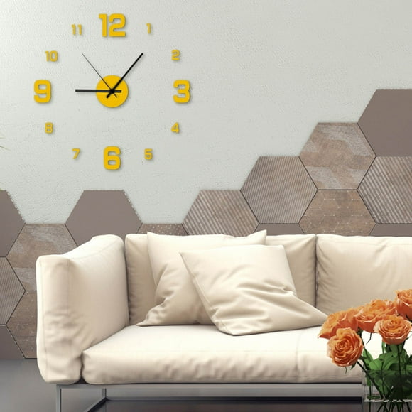 Qaailabf Quotidien Grande Horloge Murale Montre Autocollant Bricolage Horloges Murales Pared Décoration Maison Spécial Salon Décoration Maison Bureau Boutique Déco Art