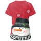thumbnail image 3 of Pntutb Mujer Navidad Manga corta Cuello en V Uniforme de trabajo Estampado Ropa de trabajo Blusas Jersey Camisetas tops Pntutb Pntutb-6620, 3 of 4