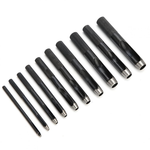 Sacabocados Para Cuero Herramienta De Perforación De Agujeros De Cuero Con 10 Piezas De Herramientas De Perforación De Agujeros Huecos Redondos De 1 MM-10 MM Ecomeon no