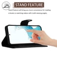 thumbnail image 4 of Allytech Wallet Case for Samsung Galaxy S22 with Card Cash Slots, Luxury Premium PU Leather Kickstand Shoulder Strap Lanyard Shockproof Anti-Fall Full Body Protective Flip Shell - Black, 4 of 8