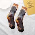 thumbnail image 4 of Uemuo Sunset Calf Flower Field Printed Kids Boys Socks Seamless Crew Socks Crazy Funny Athletic Sport Socks for Children, 4 of 6