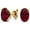 Red, variant on 1 Carat Oval Shape Ruby Stud Earrings in 14K Yellow Gold Over Sterling Silver for Women