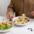 thumbnail image 3 of Juego de 6 platos hondos para pasta ZAROCRUS de 23 cm, 1,2 L, melamina blanca, 3 of 5