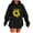Black, variant on Hooded Sweatshirts for Women Fall Fashion Hoodies Casual Loose Floral Printed Outdoor Hoody Jackets Round Neck Long Sleeve Hoodie Pullover Winter Outwears with Pocket