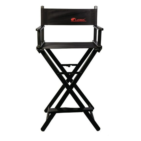 Silla Maquillaje Tipo Director Letmex KSC-02 Negra Plegable