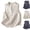 Beige, variant on Fancifize Summer Vest for Women V Neck Button Up Lightweight Sleeveless Jackets Vintage Casual Outerwear