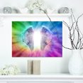 thumbnail image 1 of Ailes d'Ange sur Fond Arc-en-Ciel - Impression sur Toile Abstraite, 1 of 3