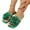 Green, variant on Walking Sandals Women, Floral Flats, Women's Sandals, Women's Floral Flat Sandals Dressy Flower Square Open Toe Cute Summer Vacation Shoes Comfortable Slides, White, 9 (43)