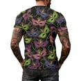 thumbnail image 4 of Resicozy Mardi Gras Shirts for Men Casual Funny Printed Shirt Fashion Round Neck Short Sleeve Pullover Tops 2026 Navy XL, 4 of 6
