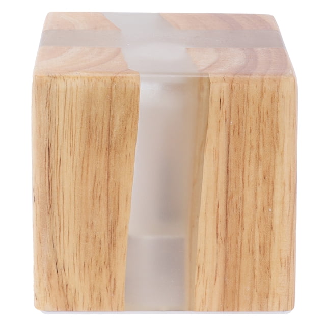 Ymiko Wall Lamp Rubber Wood Resin Warm White Light Indoor Bedroom 8x8x8cm