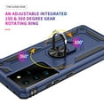 thumbnail image 4 of Compatible with S21 Ultra 5G Case, Extreme Protection Military Armor Dual Layer Protective Cover with 360 Degree Swivel Ring Kickstand Blue, 4 of 15