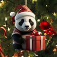 thumbnail image 5 of Luoshdecor Panda Ornament 2025 for Christmas Tree,Acrylic Cute Pandas Santa Hat Christmas Hanging Decoration for Christmas Tree Indoor Home Decor, 5 of 7