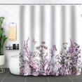 thumbnail image 1 of Cortina de baño, cortina de ducha de plantas verdes, impermeable y a prueba de moho, impresión digital 3D, partición de cortina de baño de bosque, no requiere perforación, xh74, 120*180, 1 of 1