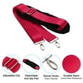 thumbnail image 4 of Uxcell 59" Shoulder Strap, 1.5" Width Nylon Adjustable Replacement Strap with Anti Slip Padded Swivel Hooks, Red, 4 of 6