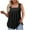 Black, variant on Plebaso Women's Plus Size Tank Tops Square Neck Pleated Sleeveless Beach Shirts Loose Casual Summer Tops