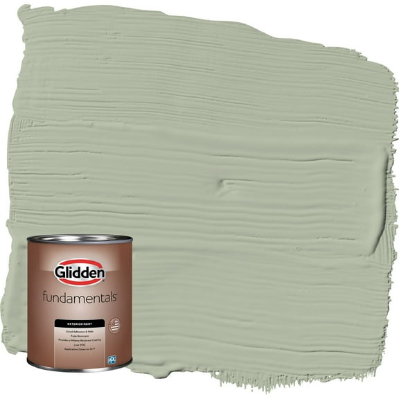 Glidden Fundamentals Light Sage / Green Flat Exterior Paint, 1 Quart