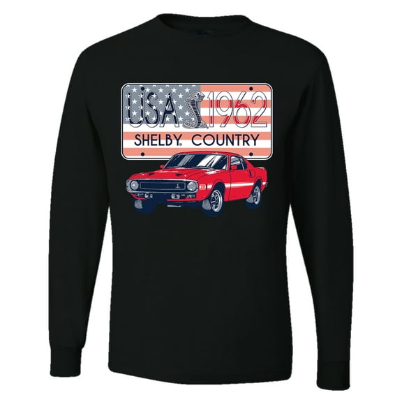 Wild Bobby Ford Shelby Vintage USA Country Plate Men Long Sleeve Shirt