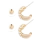 thumbnail image 1 of Cute Minimalism Earrings Pearl Semicircular Ear Pendant Jewelry For Women In Golden Color With Stylish Design 1 Pair, 1 of 1