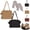 #B, variant on Lay-Flat Drawstring Tote, Large Zippered Foldable Tote Bag, Open Flat Travel Organizer Shoulder Bag for Gym Picnic
