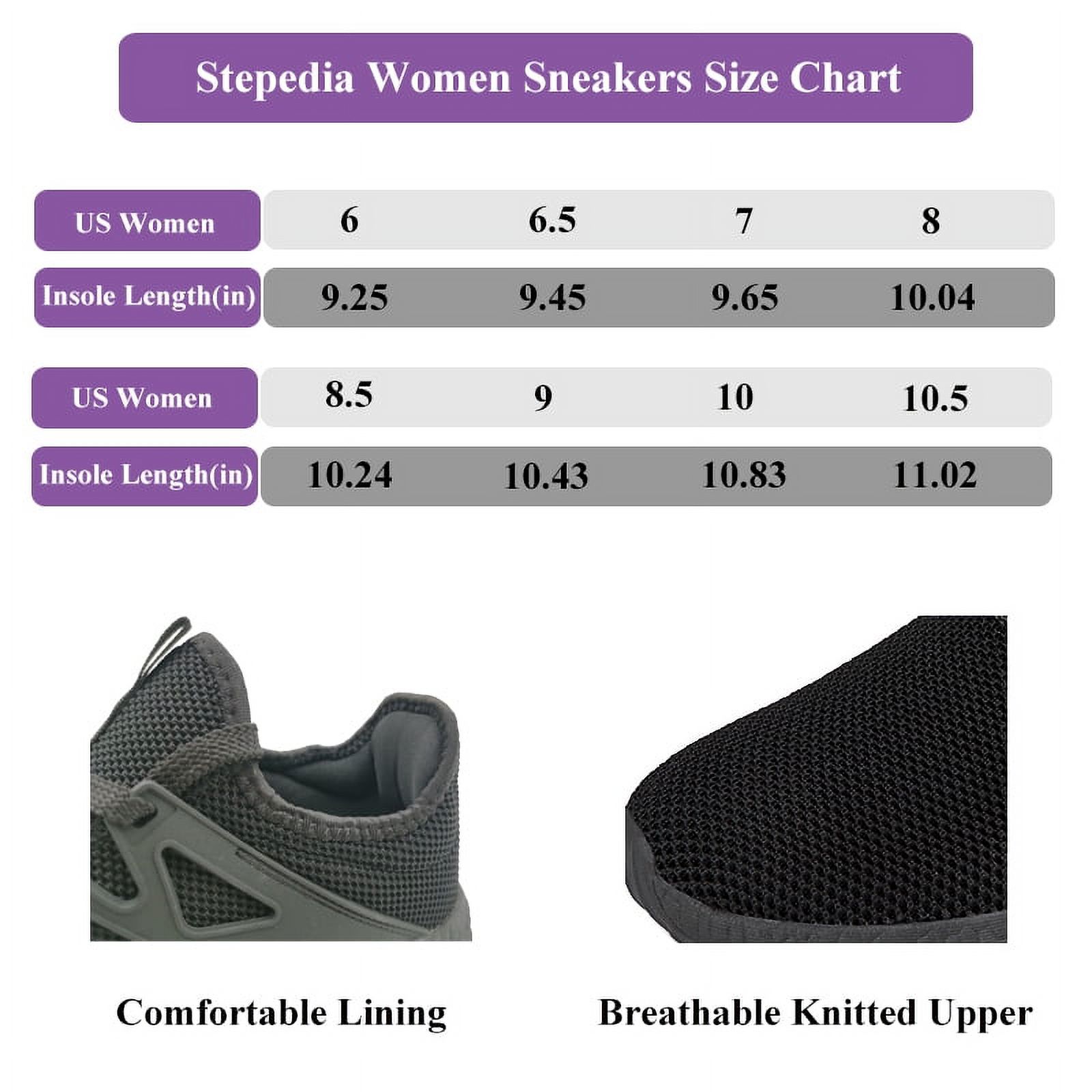 Stepedia Tennis Shoes for Women Lightweight Sneakers Workout Non Slip Athletic Shoes Size 8.5 - image 2 of 6