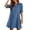 Navy, variant on Chbgutlmr Summer Dresses for Women Half Sleeve Turn down Collar Button Shift Dresses Casual Loose Plain Mini Dress