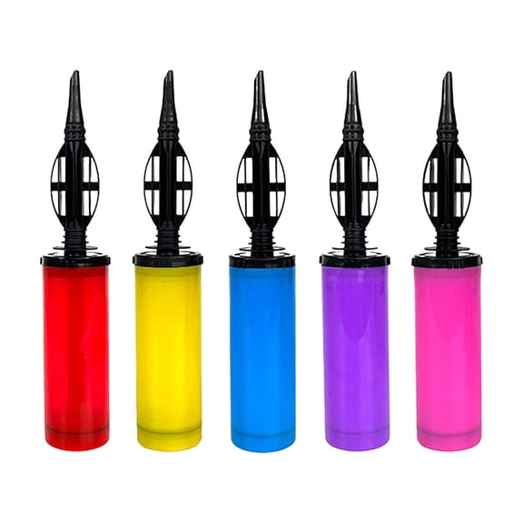5-Pack Hand Balloon Pump Two-Way Dual Action, Manual Air Pump for Inflatables, Handheld Inflator Pumping for Balloons, Pool Floats and Loungers