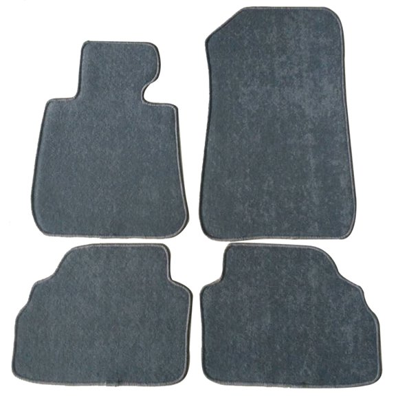 Ikon Motorsports Compatible with 07-13 BMW E92 3-Series OE Factory Style Gray Nylon Carpet Car Floor Mats Front Rear 4pcs 2007 2008 2009 2010 2011 2012 2013