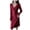 Red-1, variant on LLYwey s Evening Dresses for Women 2024 Long Sleeve V-Neck Irregular Lace up Knitted Bottom Wrapped Dress New Cocktail Dresses Black M