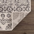 thumbnail image 5 of BoutiqueRugs Warroad Farmhouse Black and White Soft Neutral Runner Rug - Boho Oriental Medallion Small Carpet for Bedroom, Living Room, Dining Room -Charcoal, Black, Cream - 2' x 2'11", 5 of 16