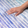 thumbnail image 3 of Addison Rugs Dream Shag Premium Machine Washable Transitional Stripes Blue Rectangle Rug, 10' x 14', 3 of 8