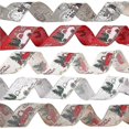 thumbnail image 1 of 5cm Christmas Ribbon Christmas Tree Ornament Printed Ribbon, 1 of 3