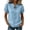 Blue, variant on Women Drawstring Short Puff Sleeve Silk Satin Tops Plain V Neck Casual Ruched Blouse Trendy Travel Dressy Tunic Summer Outfits