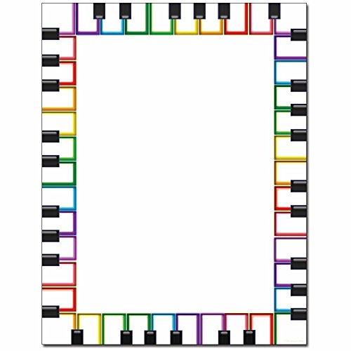 Rainbow Keyboard Letterhead Laser & Inkjet Printer Paper, 100 pack