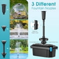 thumbnail image 6 of POPOSOAP 70W Solar Pond Filter with 680GPH Fountain Pump, Powerful Solar Powered Filter Kit with Bio-Media for Outdoor Koi Ponds and Waterfalls, 6 of 9