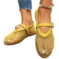 thumbnail image 2 of KEVCHE Womens Hollow Out Mesh Mary Jane Shoes, Soft Soled Breathable Flat Casual Footwear, Lightweight Summer Fashion Daily Shoes, Elegant Comfortable Shoes, 2 of 5
