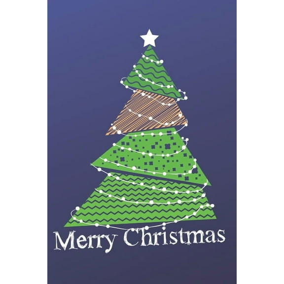 Merry Christmas: Traditional Green Christmas Tree With Lights Perfect As Christmas Present For Your Family 6x9 (Paperback)