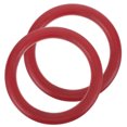 thumbnail image 1 of UPOUART 2Pcs Gymnastics Rings for Pull Up and in Red with Anti-Slip Surface and Round Shape, 1 of 8