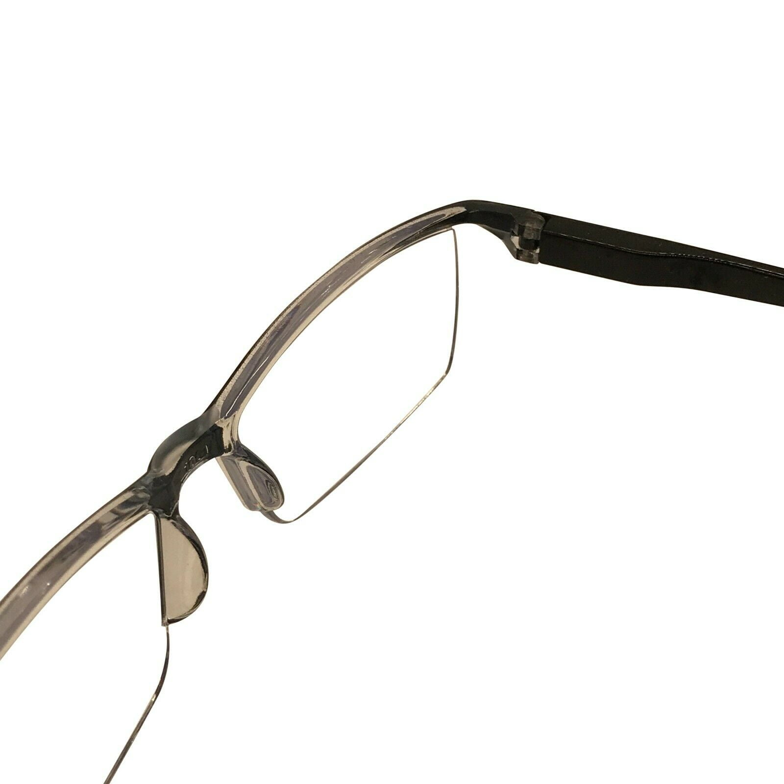 12 Packs Mens Rectangle Half Frame Reading Glasses Blue Light Blocking Black Spring Hinge Readers +2.75