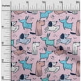 thumbnail image 2 of oneOone Silk Tabby Rose Pink Fabric Dog Cartoon Craft Projects Decor Fabric Printed By The Yard 42 Inch Wide-MC, 2 of 5