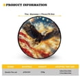 thumbnail image 2 of Garronmavis American Flag Eagle Spare Tire Cover Auto Universal Spare Tire Covers Suit for SUV 15 Inch Wheel Tires Waterproof Universal Fit RV SUV Truck, 2 of 4
