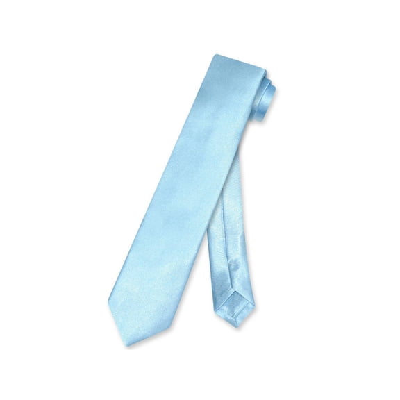 Biagio BOY'S NeckTie Solid BABY BLUE Color Youth Neck Tie