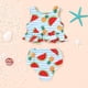 thumbnail image 3 of KATEA Toddler Baby Girls Summer Swimsuit Sleeveless Striped Swimwear Two-Piece Suit Beach Bikini, 3 of 4