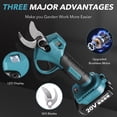 thumbnail image 6 of Electric Pruning Shears Cordless with LCD Display & 2 Batteries, Brushless Heavy Duty Pruner for Tree Branches, 6 of 7