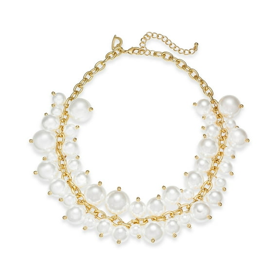 Thalia Sodi Gold-Tone Shaky Imitation Pearl Collar Necklace