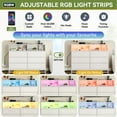 thumbnail image 5 of WhizMax Dresser for Bedroom 6 Drawer White with LED Light and Power Outlet, Wooden Dressers and Chests of Drawers with 2 Shelf, Dresser Organizer for Bedroom, Living Room, Hallway, Nursery, 5 of 13