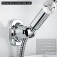 thumbnail image 2 of Wall Mount Handheld Shower Head Holder，5 Angles Adjustable，Concealed Adhesive Mount，Screw Alternative(Black), 2 of 8