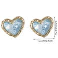 thumbnail image 2 of HANXIULIN Gold Plated Heart Shaped Earrings Women's Delicate Earrings Studs Jewelry Gift, 2 of 8