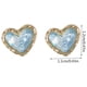 thumbnail image 3 of Pendientes de oro plateado corazón de plata Pendientes de las mujeres delicadas, 3 of 8